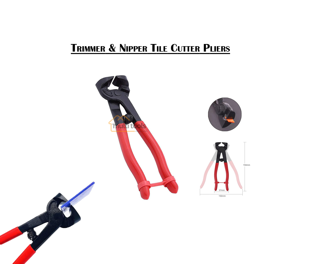 Glass & Mosaic Trimmer & Nipper Tile Cutter Pliers